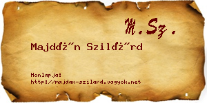 Majdán Szilárd névjegykártya
