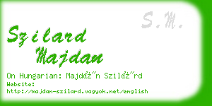 szilard majdan business card